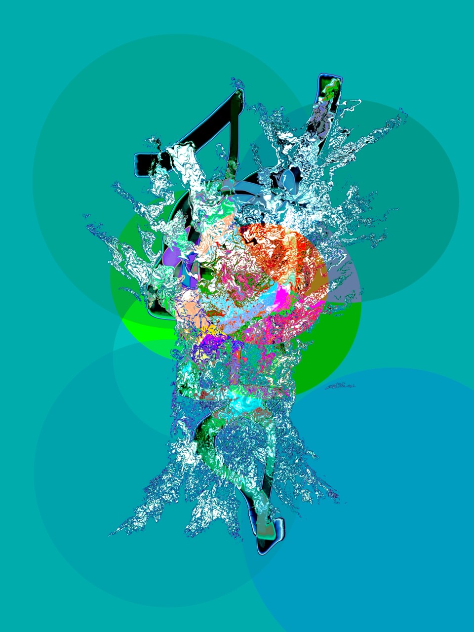 Turquoise Convergence, a current Tree series artwork